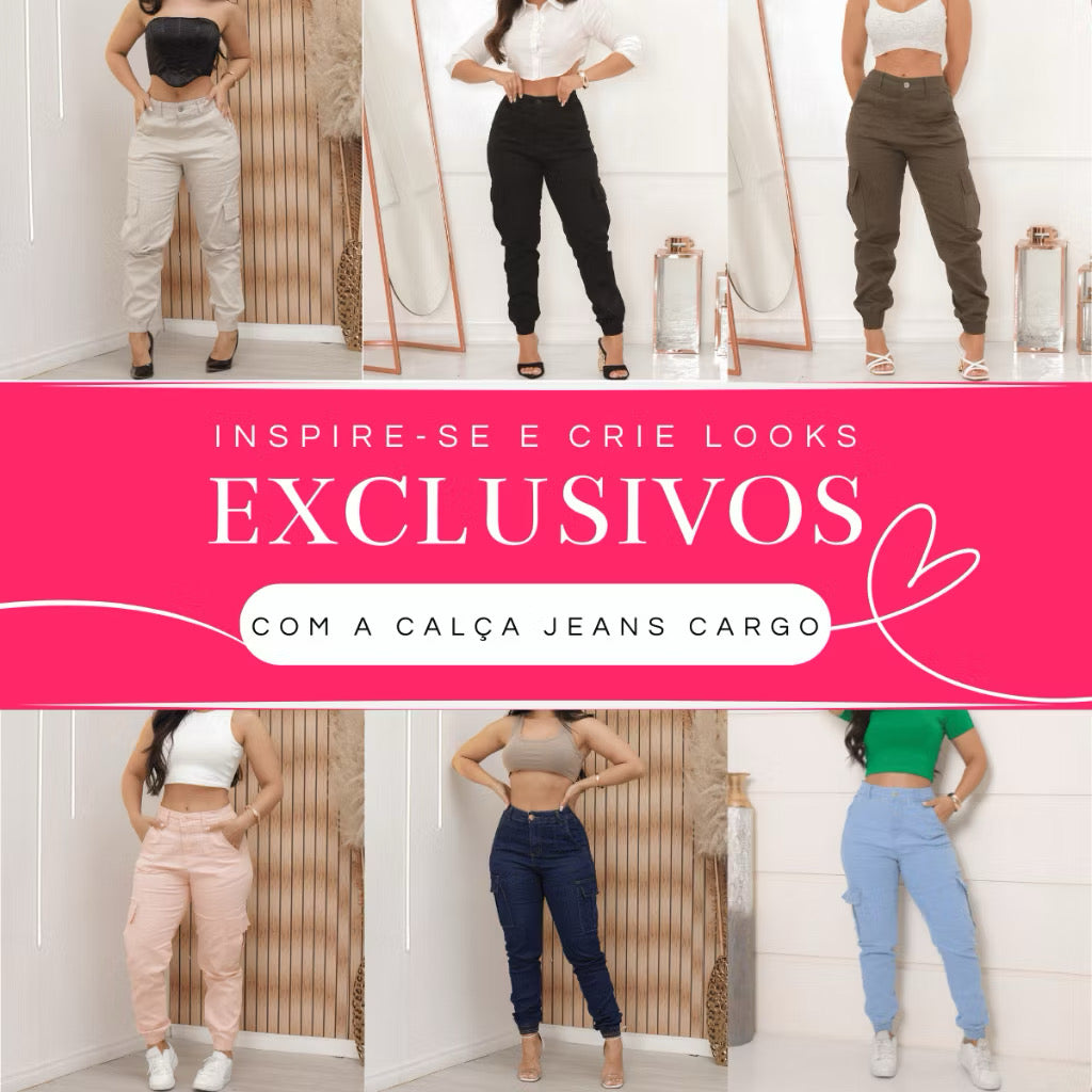 Calça cargo jogger feminina